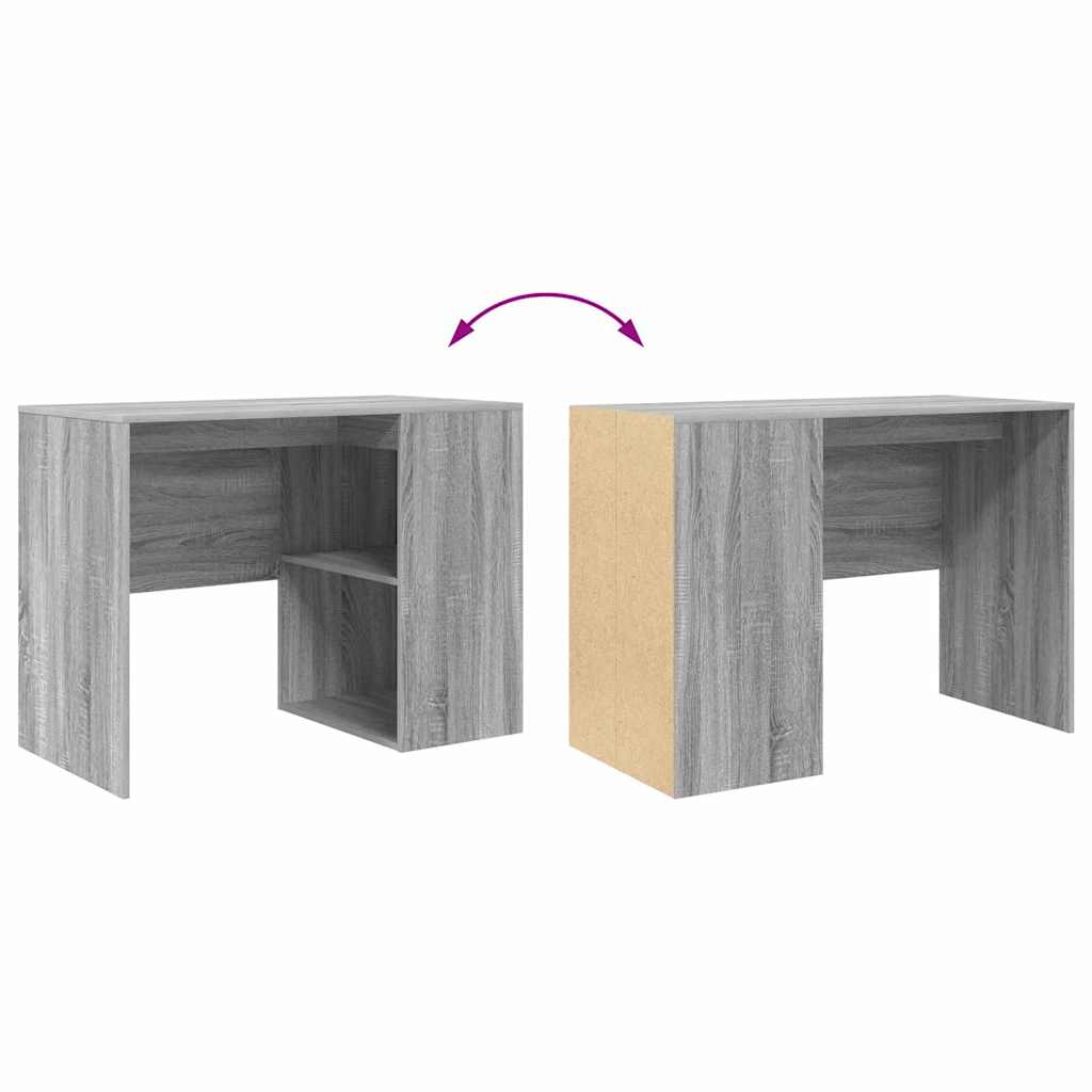 Desk with Shelf Grey Sonoma 102 x 50 x 75 cm Engineered Wood