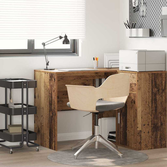 Desk with Shelf Old Wood 102 x 50 x 75 cm Engineered Wood