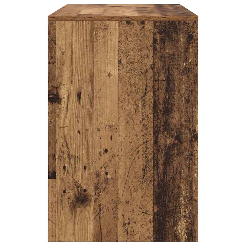 Desk with Shelf Old Wood 102 x 50 x 75 cm Engineered Wood
