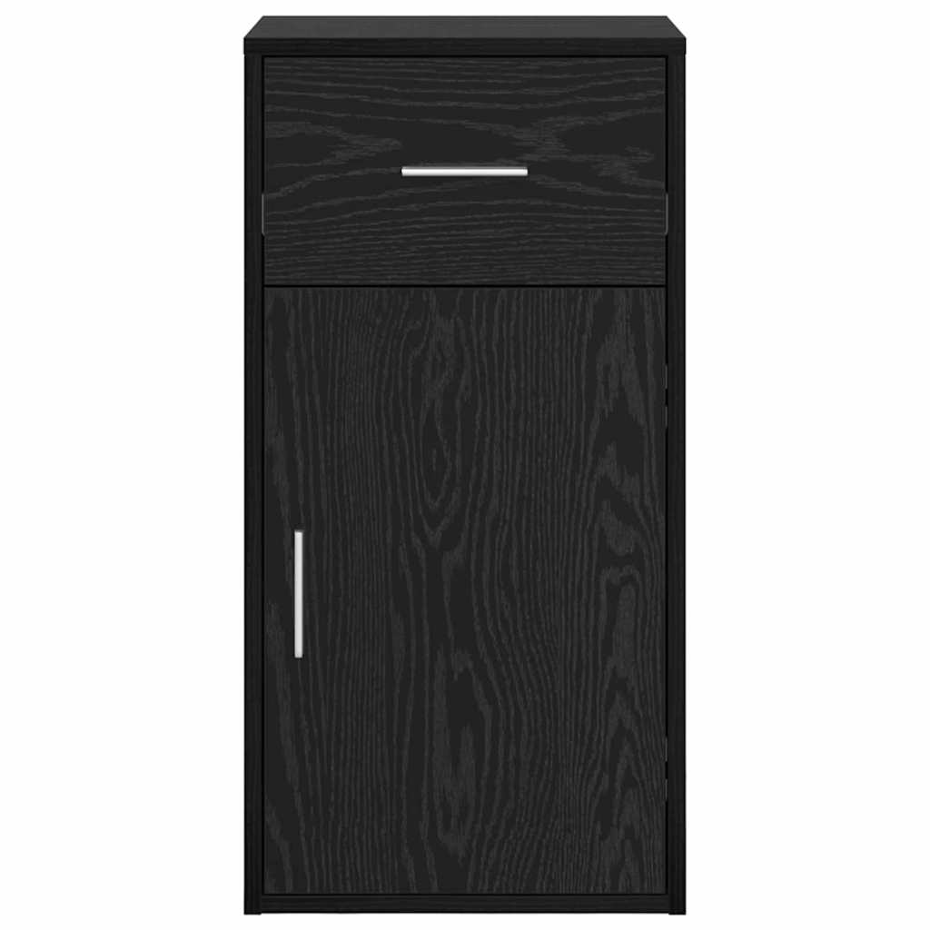 Sideboard with Drawer Black Oak 38 x 34 x 75 cm