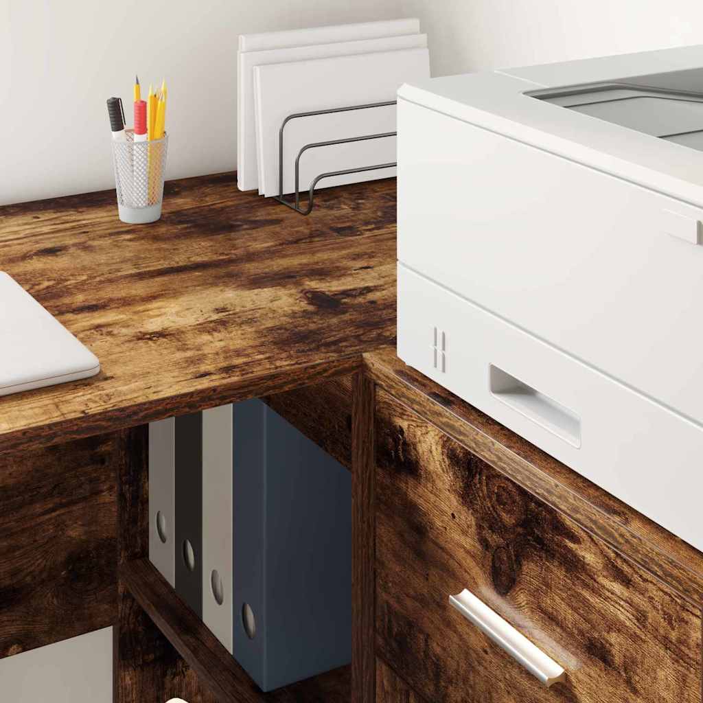 Sideboard with Drawer Smoked Oak 38 x 34 x 75 cm
