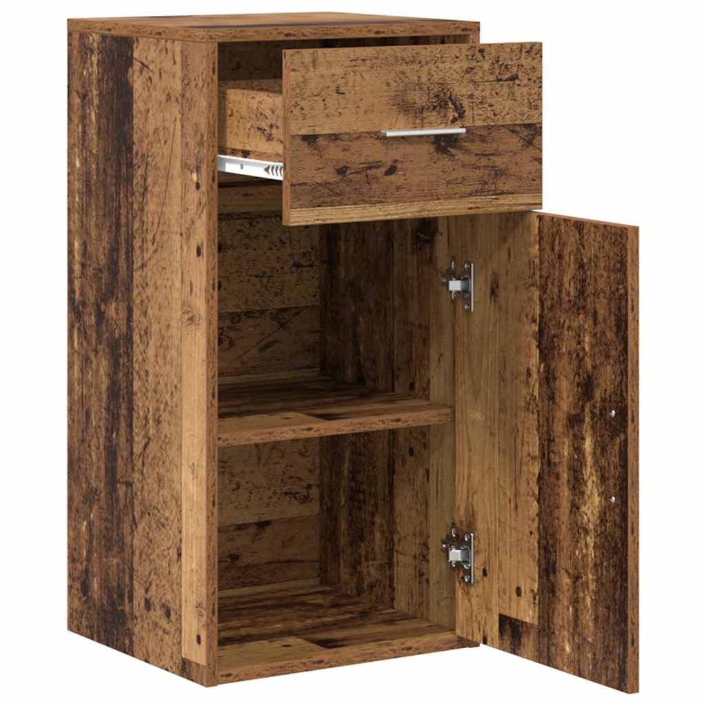 Sideboard with Drawer Old Wood 38 x 34 x 75 cm