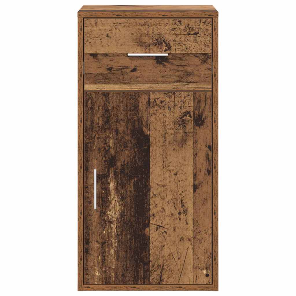 Sideboard with Drawer Old Wood 38 x 34 x 75 cm