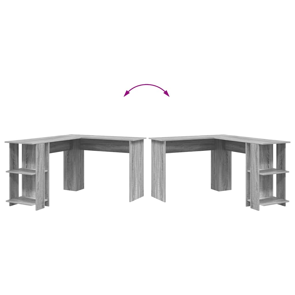 Corner Desk Grey Sonoma 140 x 113.5 x 75 cm Engineered Wood