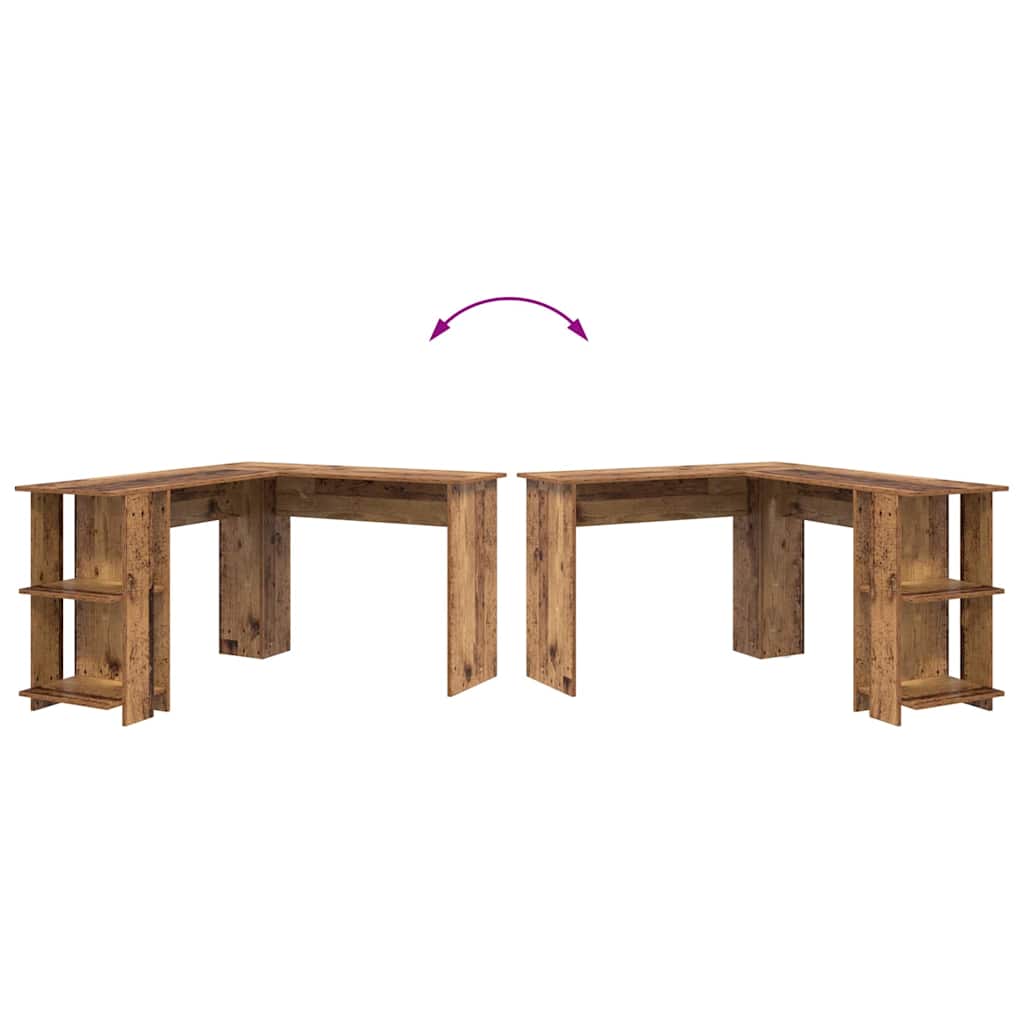 Corner Desk Old Wood 140 x 113.5 x 75 cm Engineered Wood