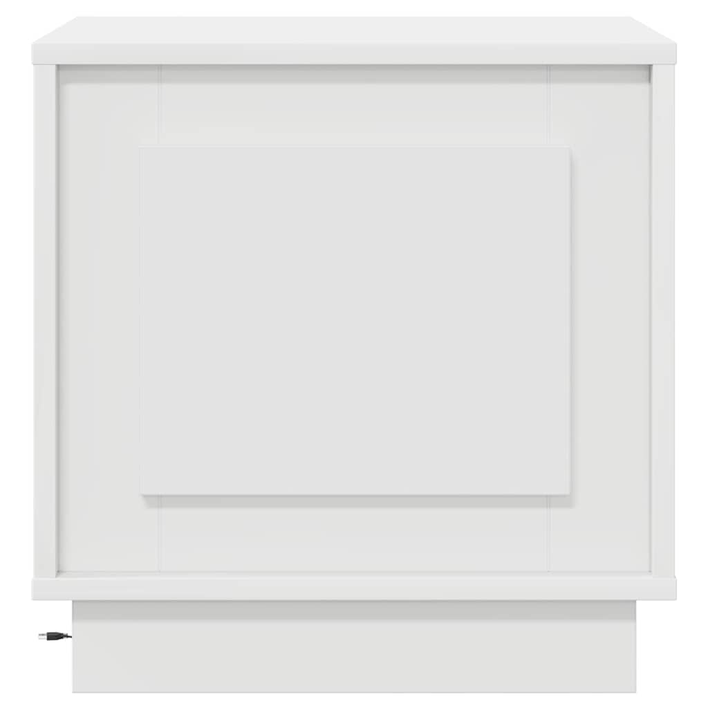 Bedside Cabinet White 44 x 34.5 x 45 cm Engineered Wood