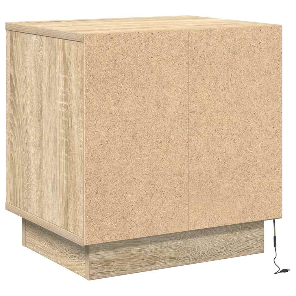 Bedside Cabinet Sonoma Oak 44 x 34.5 x 45 cm Engineered Wood