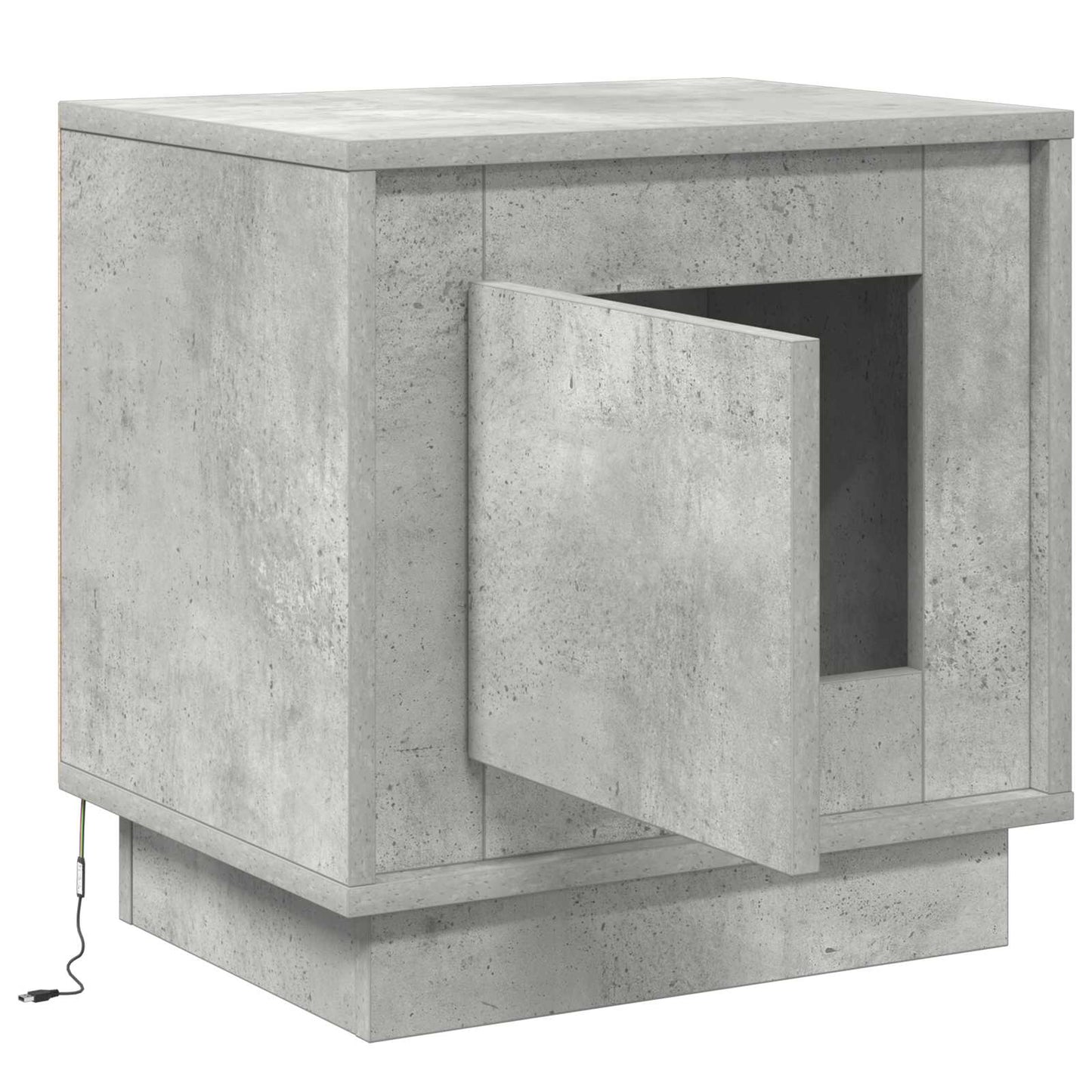 Bedside Cabinet Concrete Grey 44 x 34.5 x 45 cm Engineered Wood
