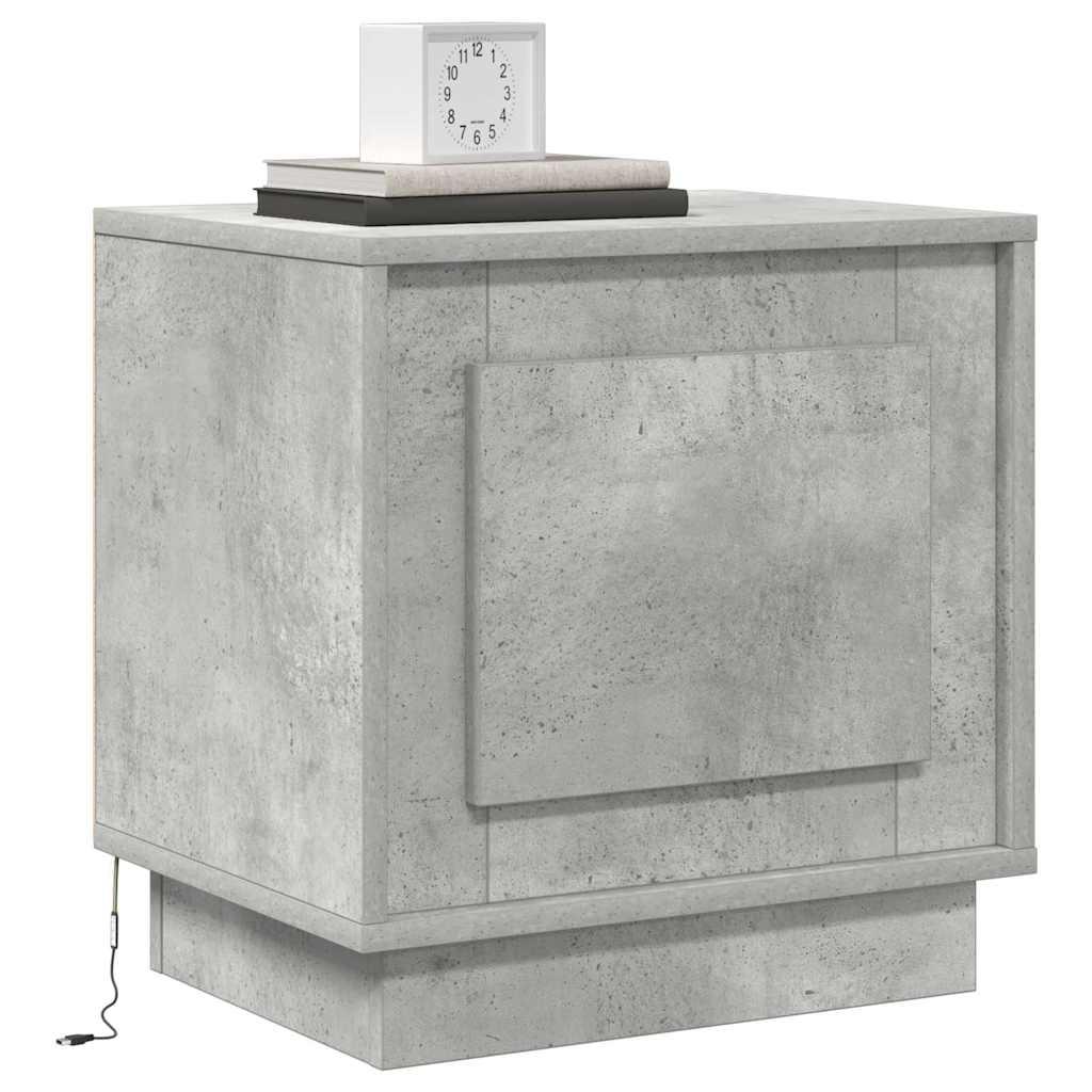Bedside Cabinet Concrete Grey 44 x 34.5 x 45 cm Engineered Wood