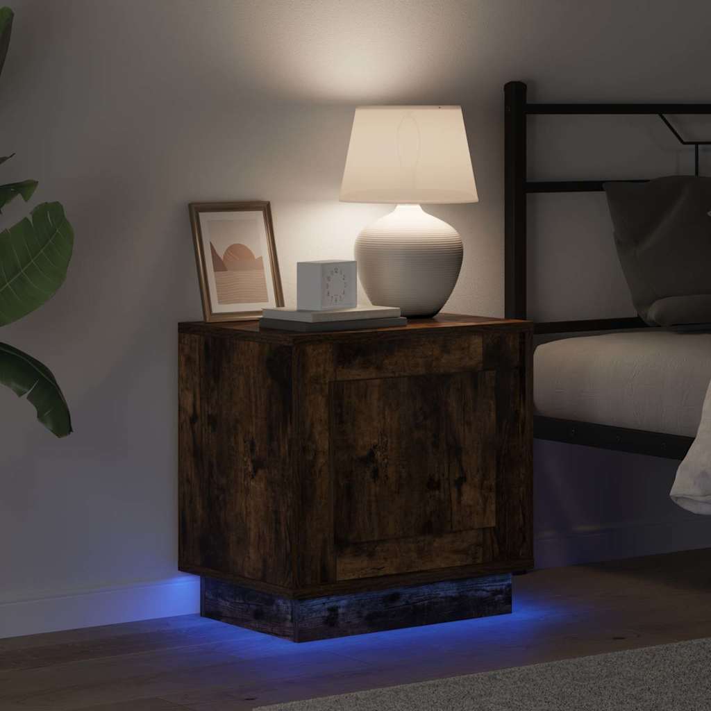 Bedside Cabinet 2 pcs Smoked Oak 44 x 34.5 x 45 cm