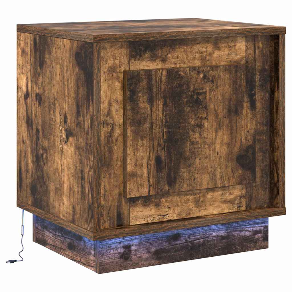Bedside Cabinet 2 pcs Smoked Oak 44 x 34.5 x 45 cm