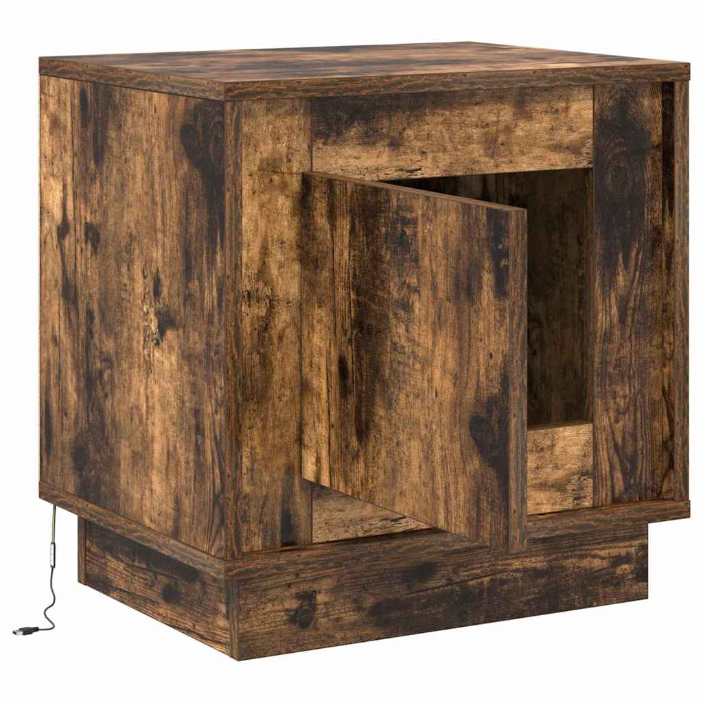 Bedside Cabinet 2 pcs Smoked Oak 44 x 34.5 x 45 cm