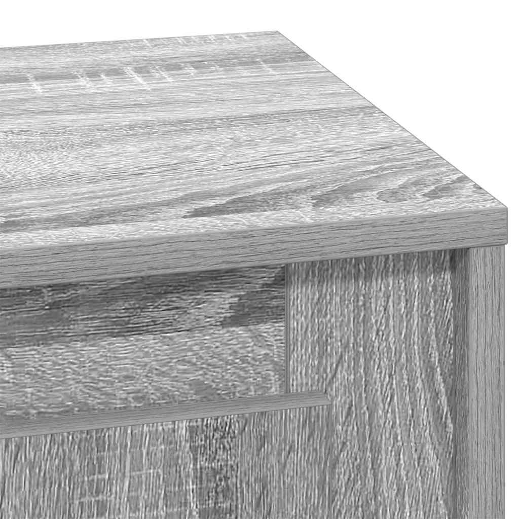 Bedside Cabinet Grey 44 x 34.5 x 45 cm Engineered Wood
