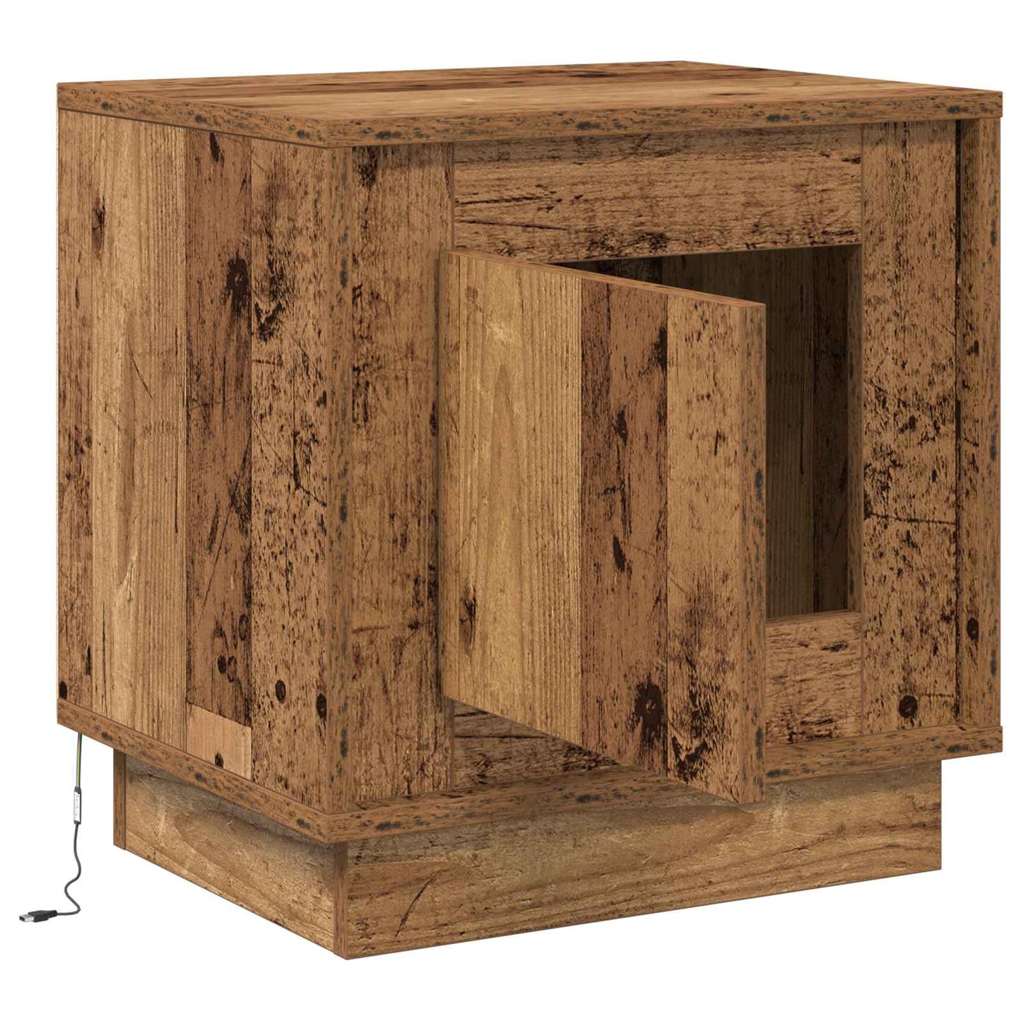 Bedside Cabinet Old Wood 44 x 34.5 x 45 cm Engineered Wood