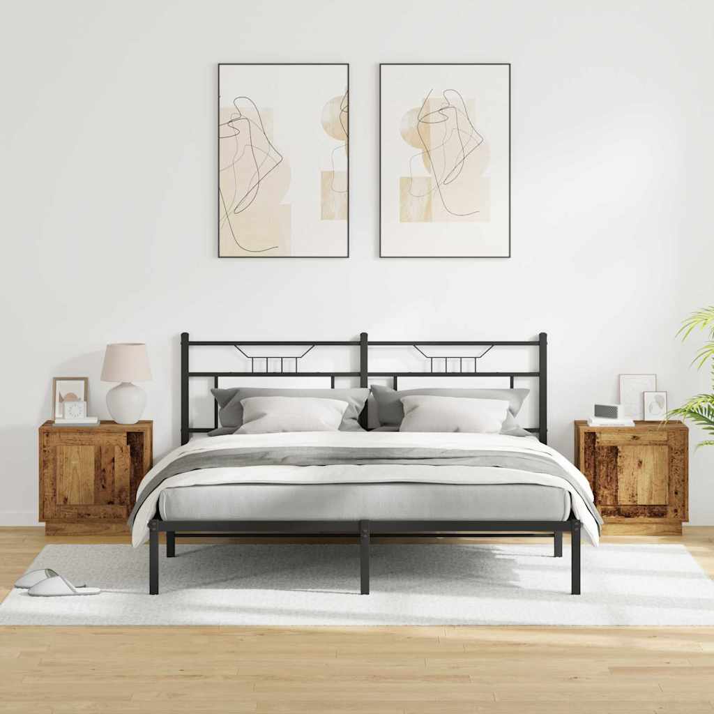 Bedside Cabinet 2 pcs Old Wood 44 x 34.5 x 45 cm