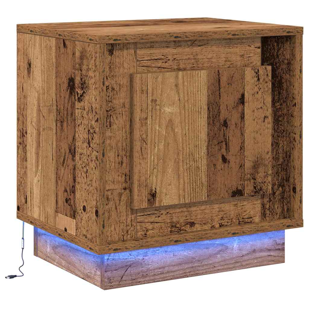 Bedside Cabinet 2 pcs Old Wood 44 x 34.5 x 45 cm