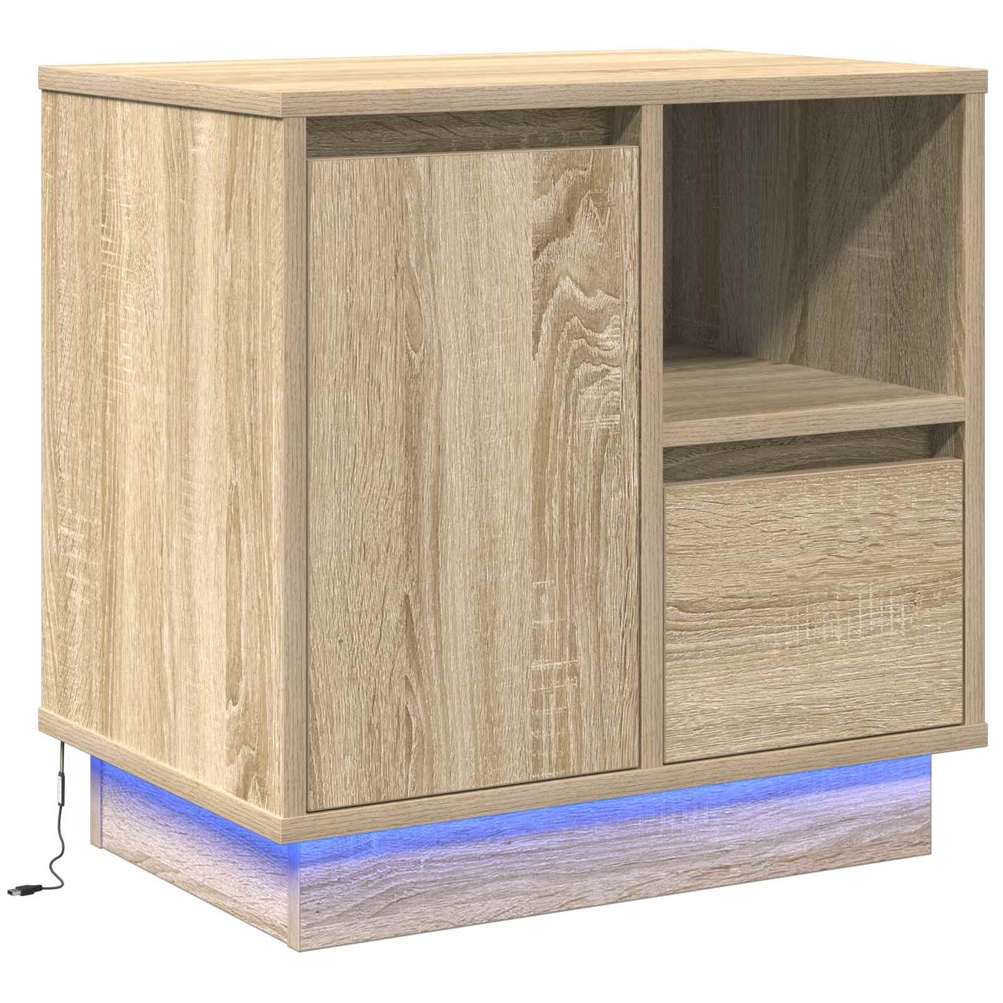 Bedside Cabinet Sonoma Oak 50 x 34.5 x 50 cm Engineered wood
