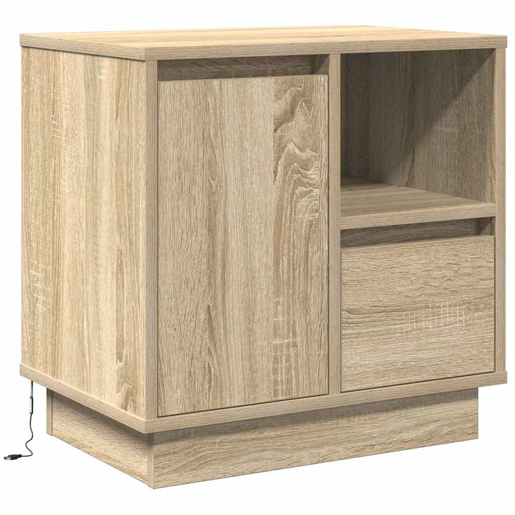 Bedside Cabinet with Drawer 2 pcs Sonoma Oak 50 x 34.5 x 50 cm