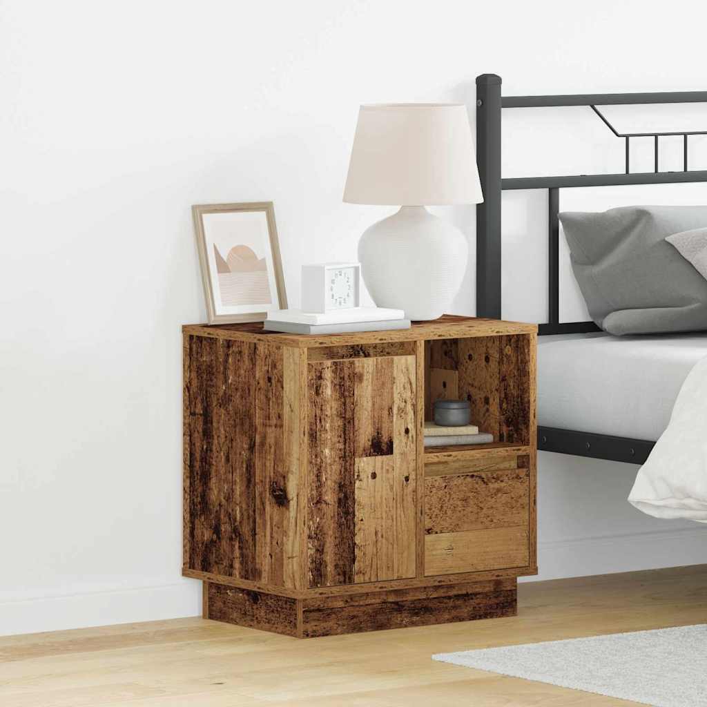 Bedside Cabinet Old Wood 50 x 34.5 x 50 cm Engineered wood