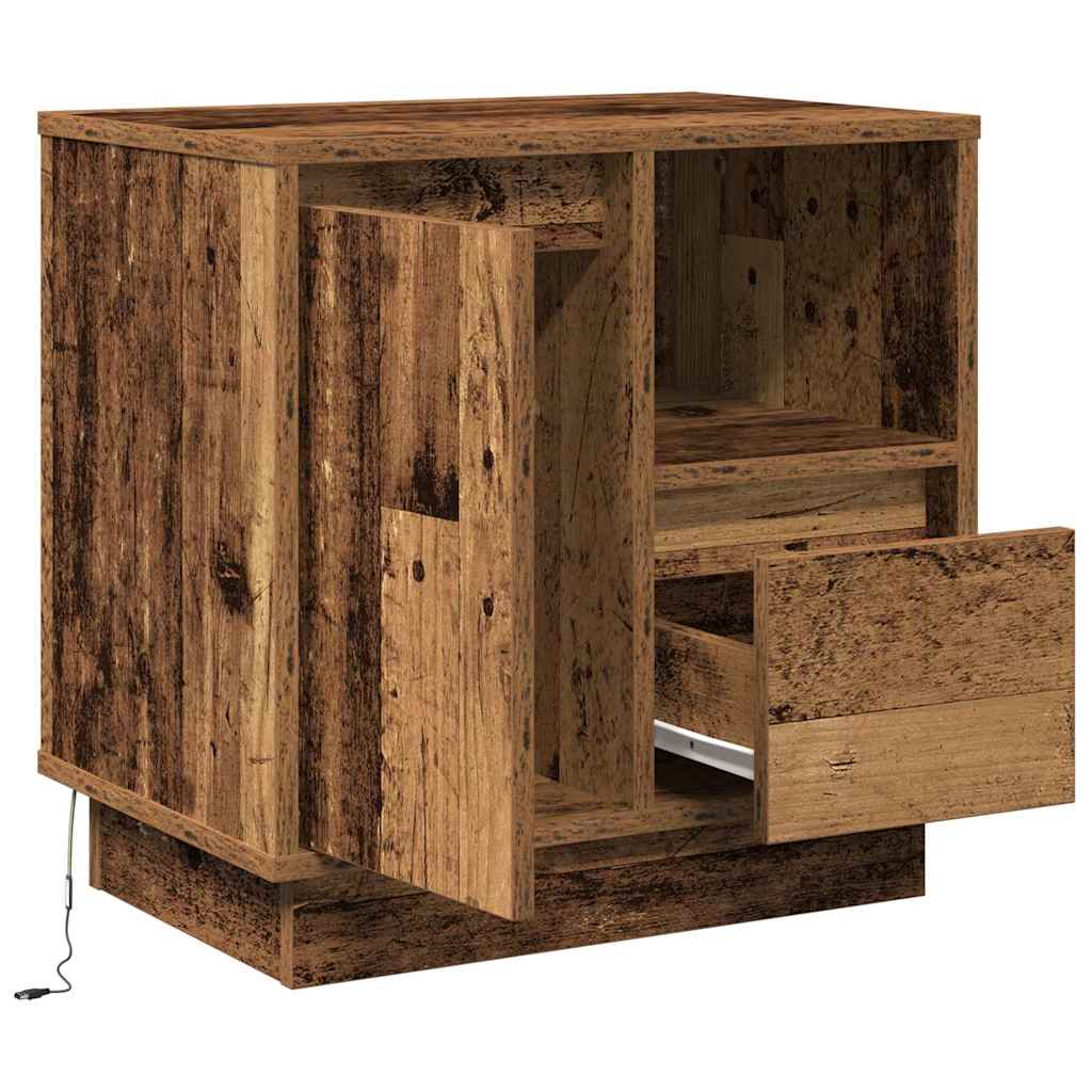Bedside Cabinet Old Wood 50 x 34.5 x 50 cm Engineered wood