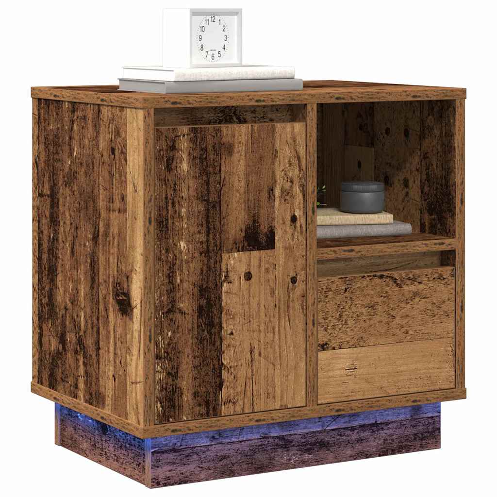 Bedside Cabinet Old Wood 50 x 34.5 x 50 cm Engineered wood