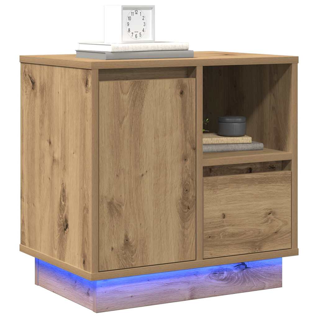 Bedside Cabinet Artisan Oak 50 x 34.5 x 50 cm Engineered wood
