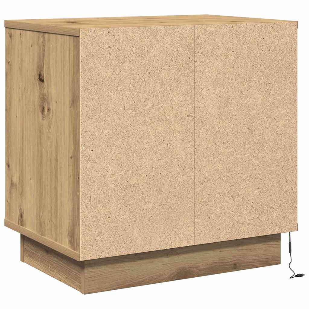 Bedside Cabinet with Drawer 2 pcs Artisan Oak 50 x 34.5 x 50 cm