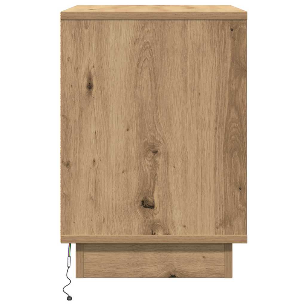 Bedside Cabinet with Drawer 2 pcs Artisan Oak 50 x 34.5 x 50 cm