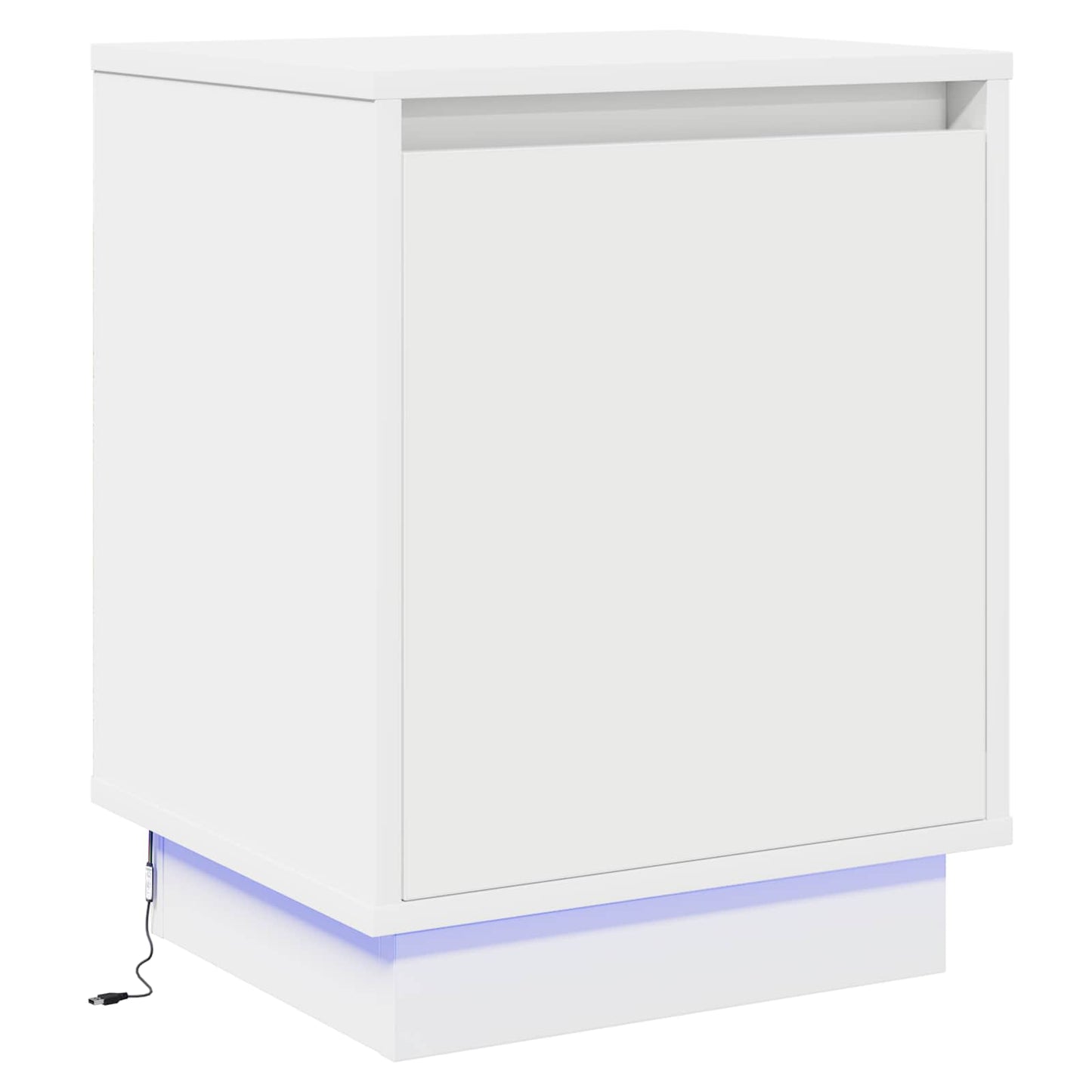 Bedside Cabinet White 39 x 34.5 x 50 cm Engineered wood
