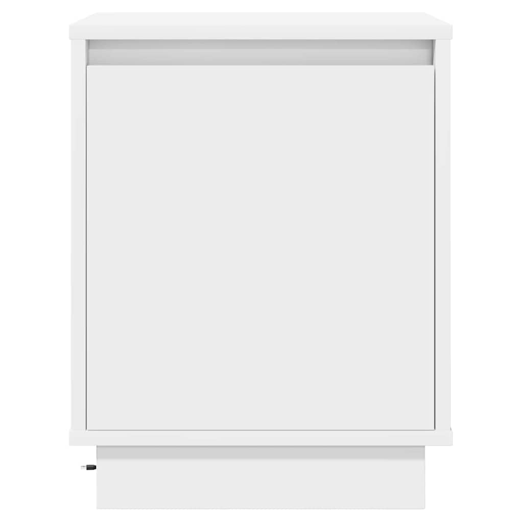 Bedside Cabinet White 39 x 34.5 x 50 cm Engineered wood