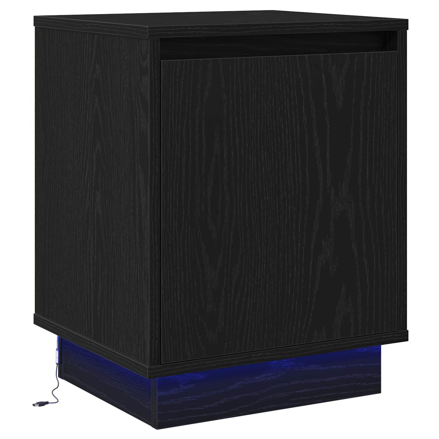 Bedside Cabinet Black Oak 39 x 34.5 x 50 cm Engineered wood