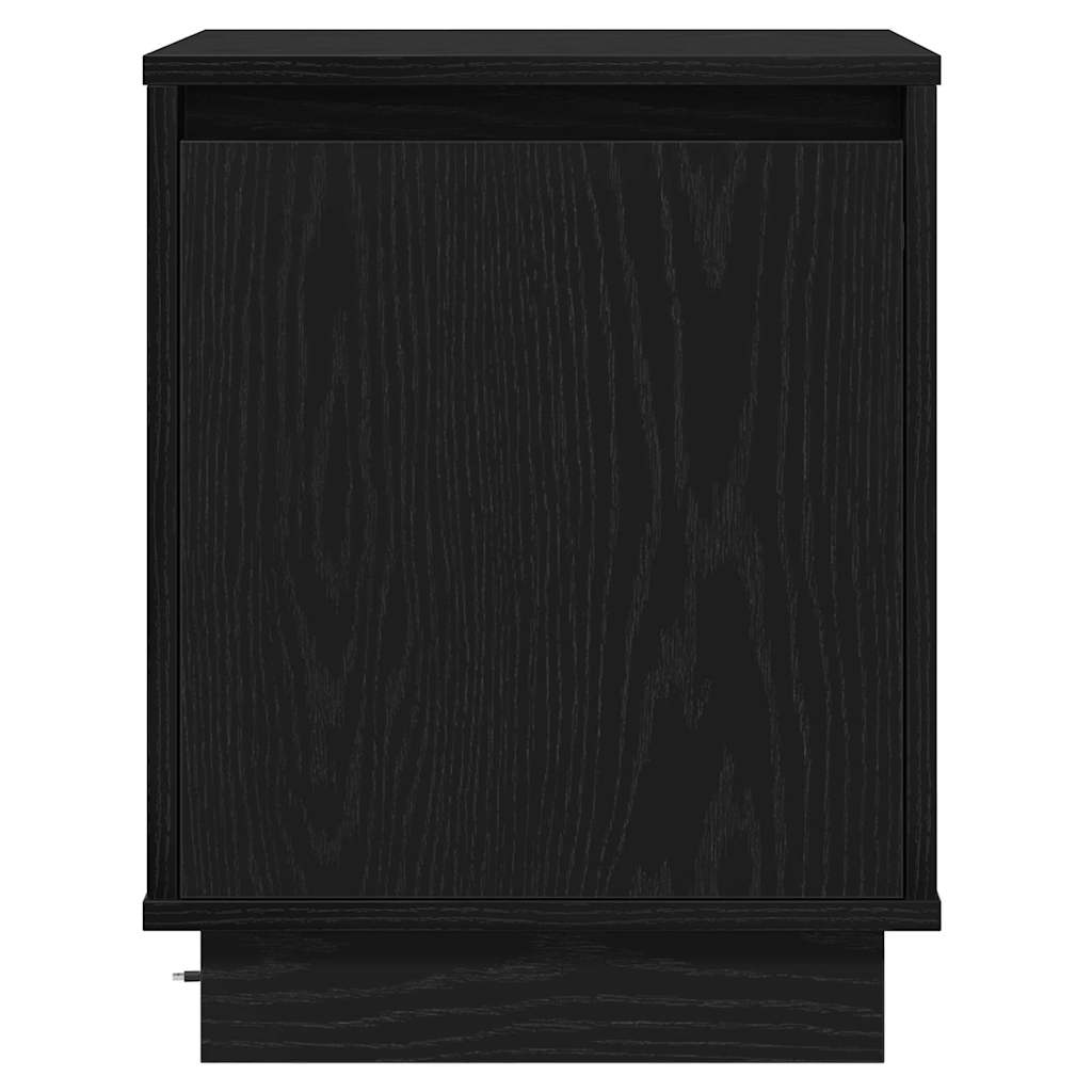 Bedside Cabinet Black Oak 39 x 34.5 x 50 cm Engineered wood