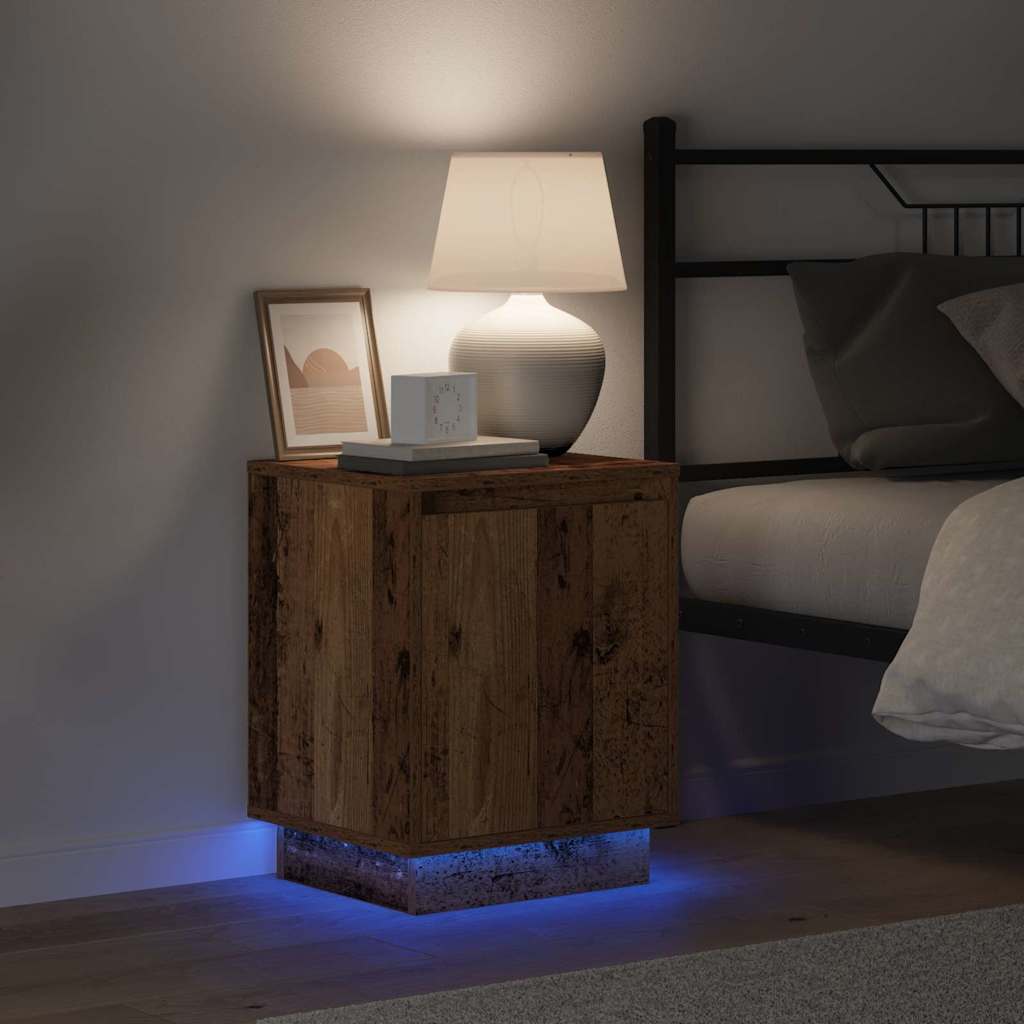 Bedside Cabinet 2 pcs Old Wood 39 x 34.5 x 50 cm