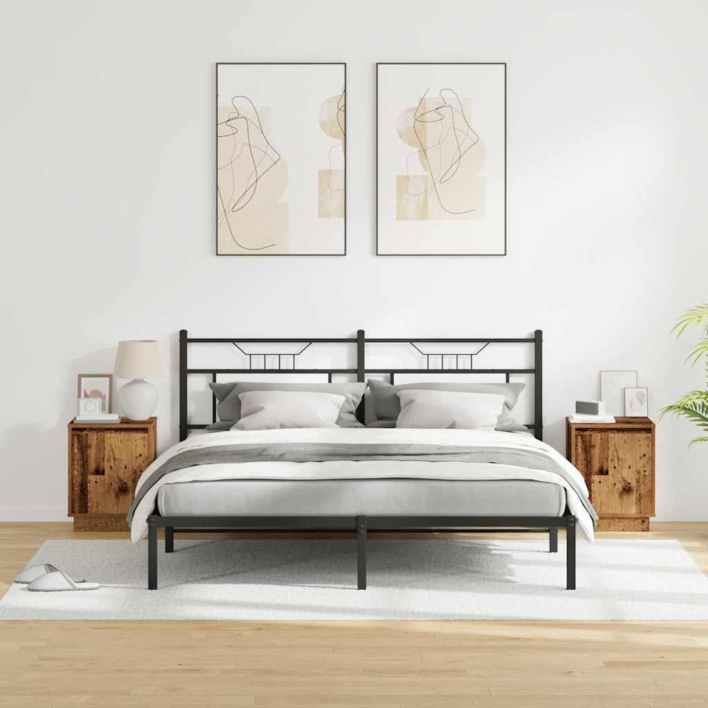 Bedside Cabinet 2 pcs Old Wood 39 x 34.5 x 50 cm