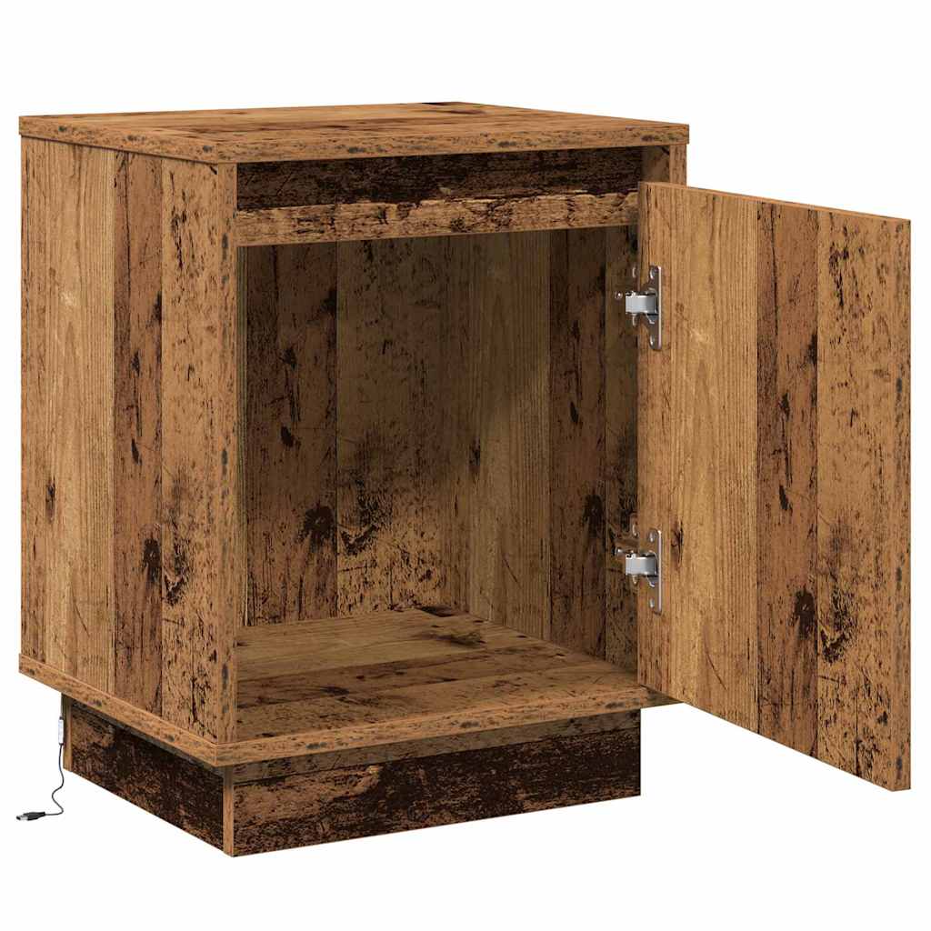 Bedside Cabinet 2 pcs Old Wood 39 x 34.5 x 50 cm