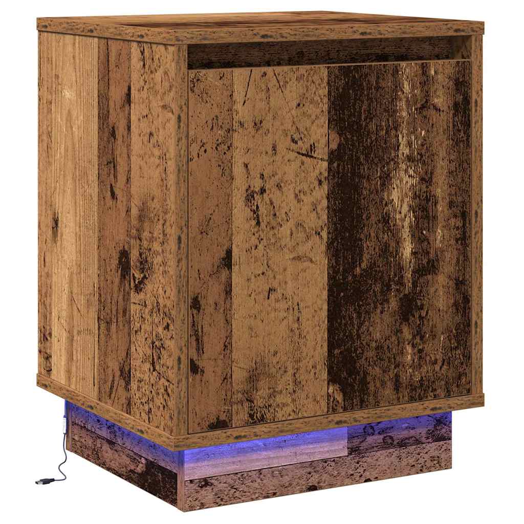 Bedside Cabinet 2 pcs Old Wood 39 x 34.5 x 50 cm