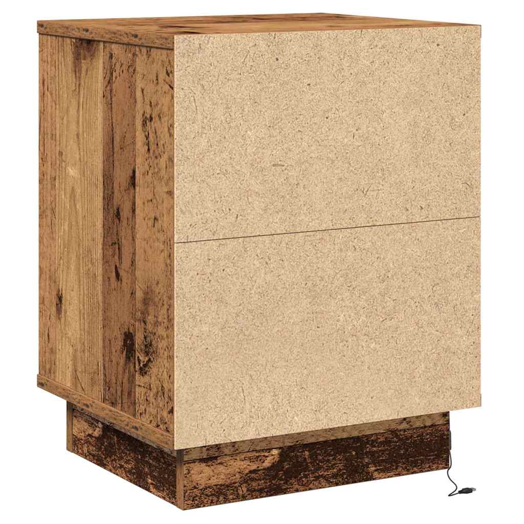 Bedside Cabinet 2 pcs Old Wood 39 x 34.5 x 50 cm