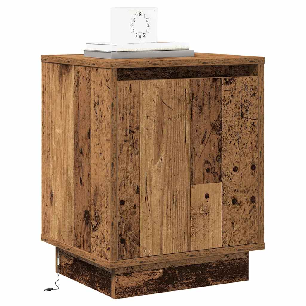 Bedside Cabinet 2 pcs Old Wood 39 x 34.5 x 50 cm