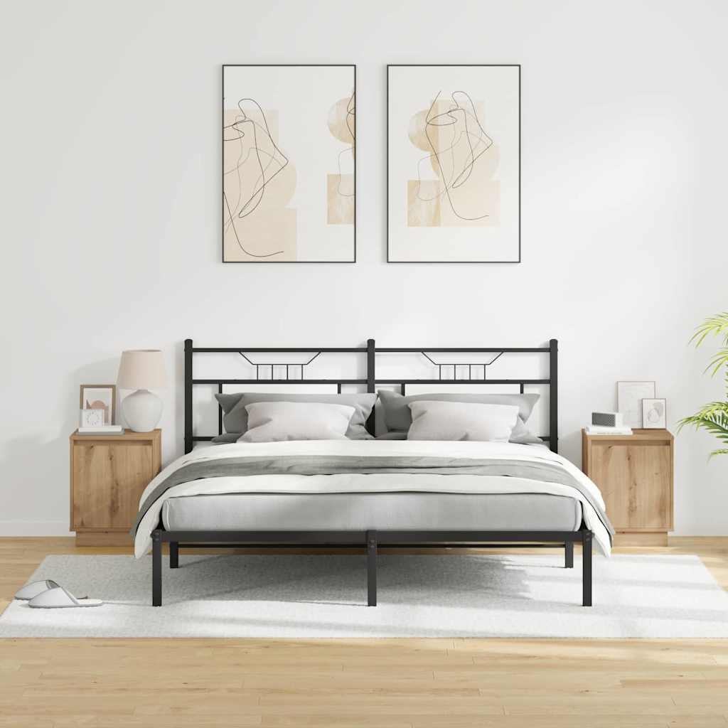 Bedside Cabinet 2 pcs Artisan Oak 39 x 34.5 x 50 cm