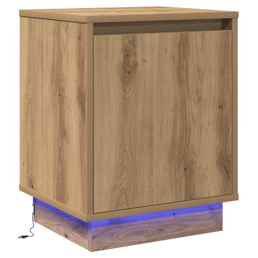 Bedside Cabinet 2 pcs Artisan Oak 39 x 34.5 x 50 cm