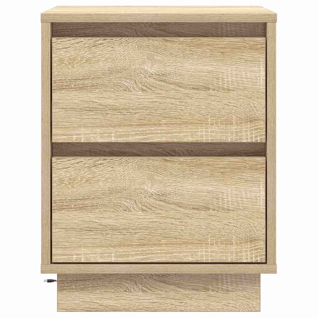 Bedside Cabinet with Drawer 2 pcs Sonoma Oak 39 x 34.5 x 50 cm