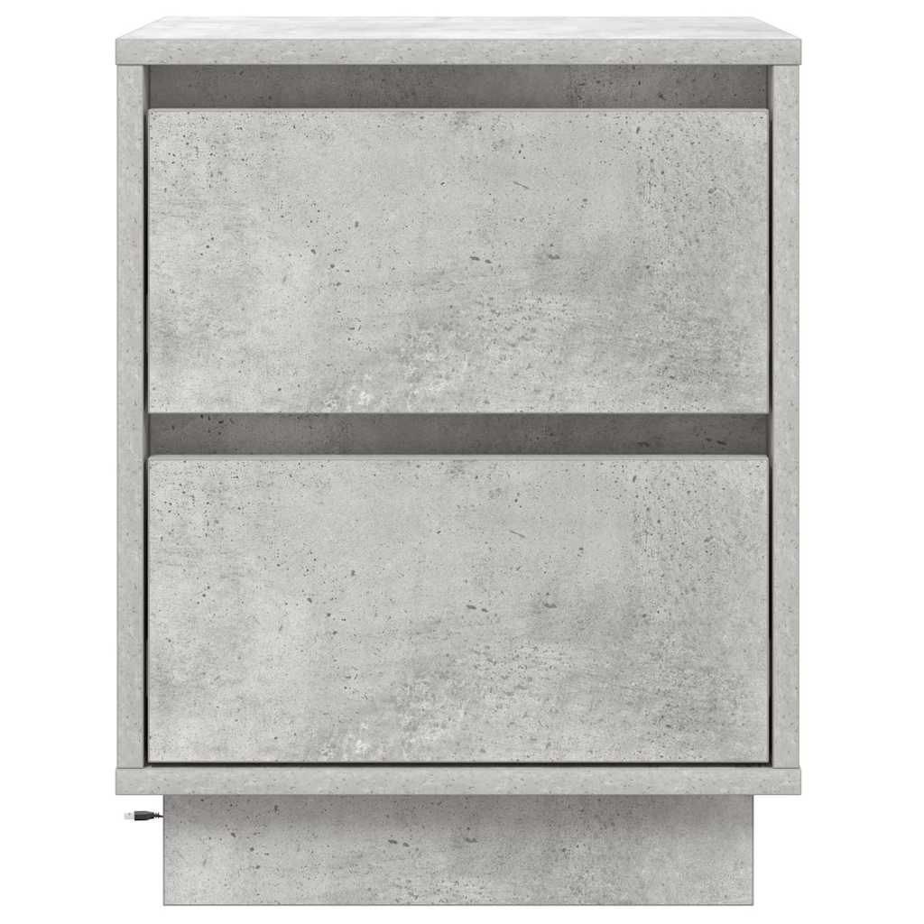 Bedside Cabinet 2 pcs Concrete Grey 39 x 34.5 x 50 cm