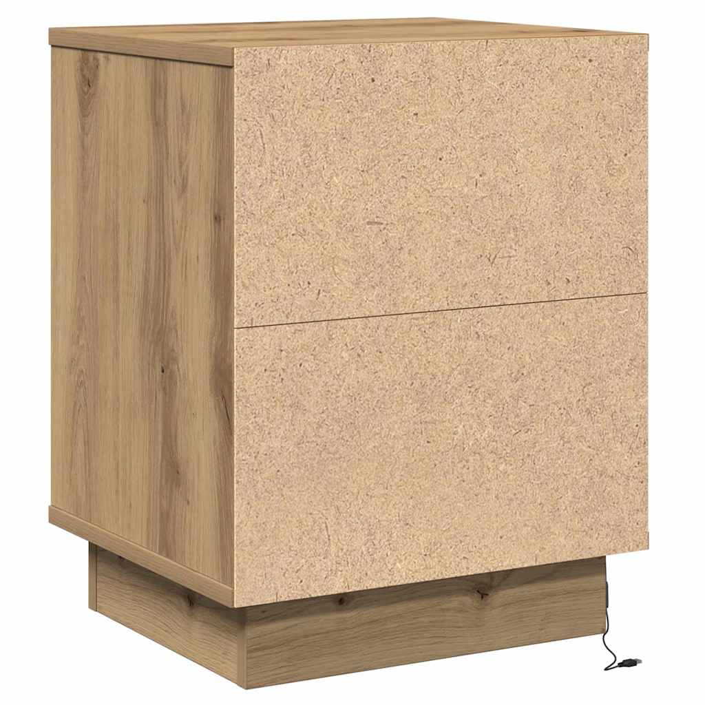 Bedside Cabinet with Drawer 2 pcs Artisan Oak 39 x 34.5 x 50 cm