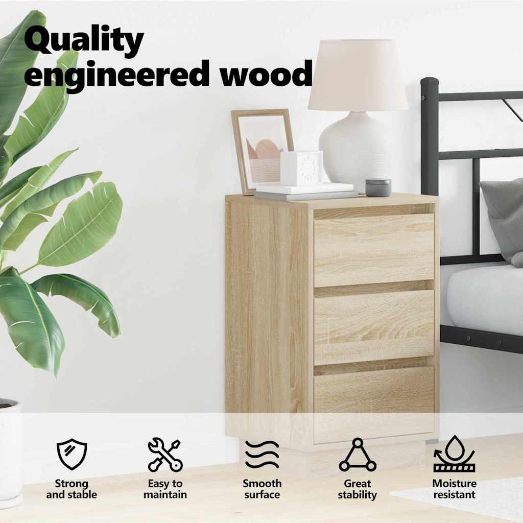 Bedside Cabinet Sonoma Oak 39 x 34.5 x 65 cm Engineered wood