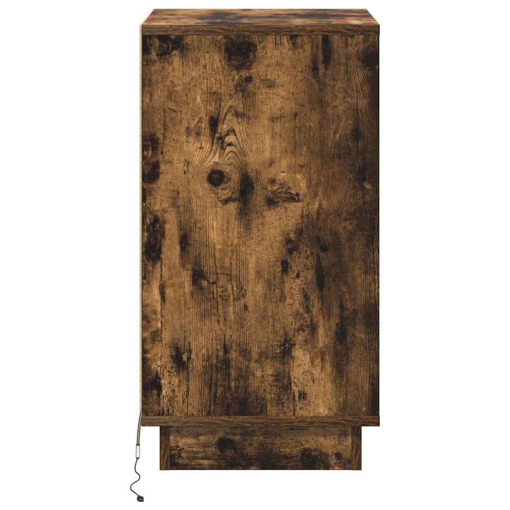 Bedside Cabinet Smoked Oak 39 x 34.5 x 65 cm Engineered wood