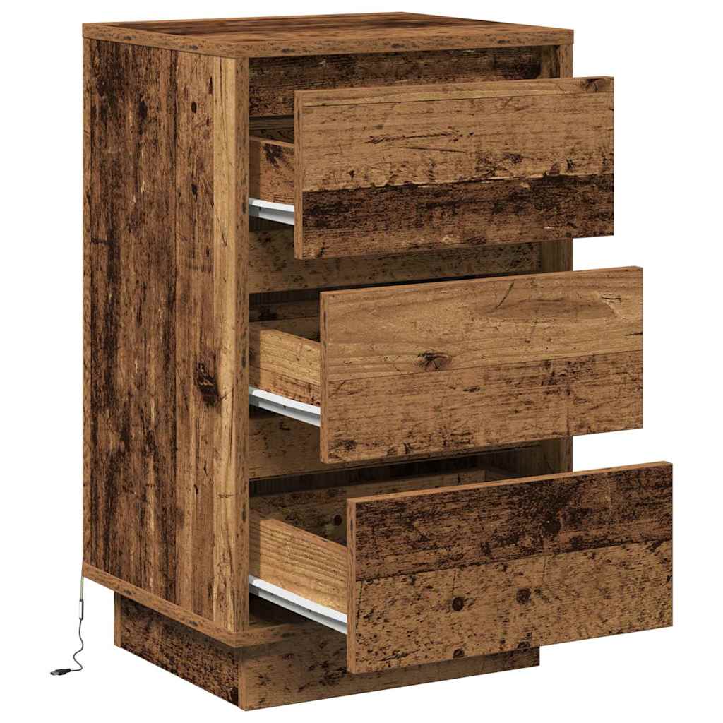 Bedside Cabinet Old Wood 39 x 34.5 x 65 cm Engineered wood