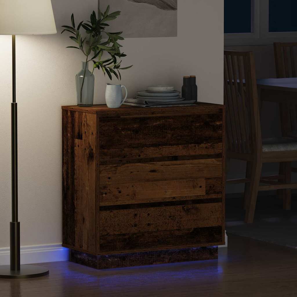 Bedside Cabinet Old Wood 71 x 34.5 x 75 cm Engineered wood