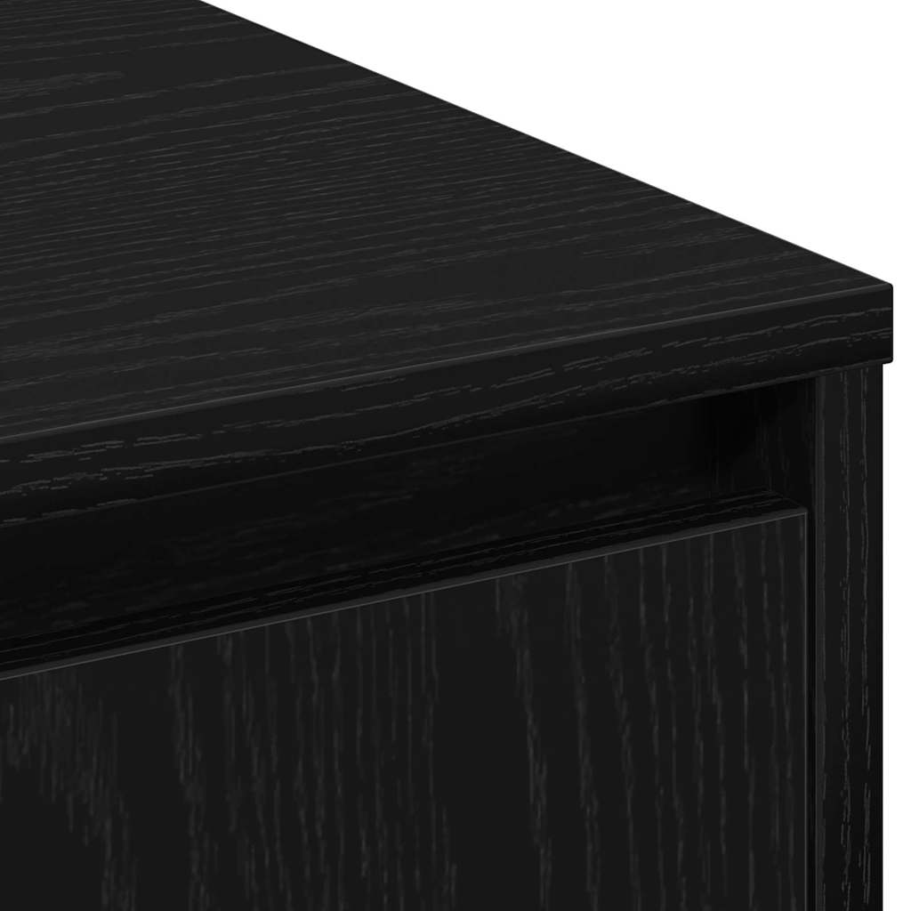 vidaXL Sideboard with Door Black Oak 71 x 34.5 x 75 cm Engineered wood