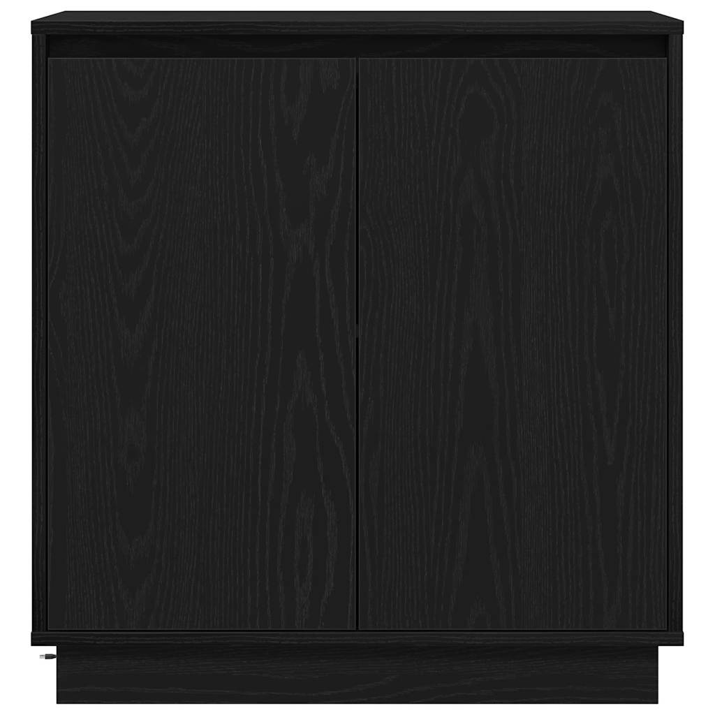 LED Sideboard Black Oak 71 x 34.5 x 75 cm Engineered Wood