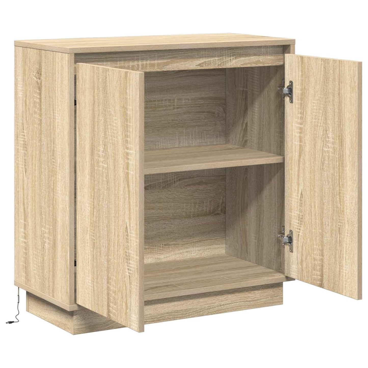 LED Sideboard Sonoma Oak 71 x 34.5 x 75 cm Engineered Wood